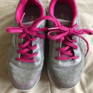 Gray and Pink Sketchers
